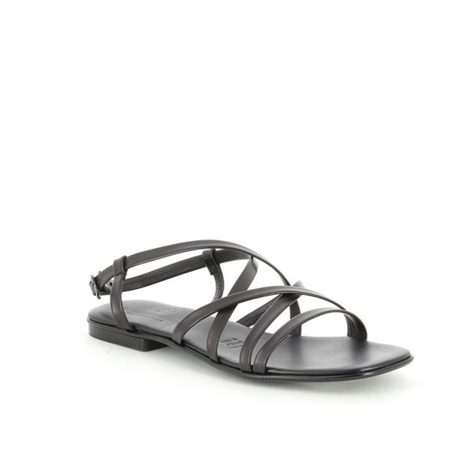 Womens Antichi Romani Low Heels | Antichi Romani 292 Black Sandal