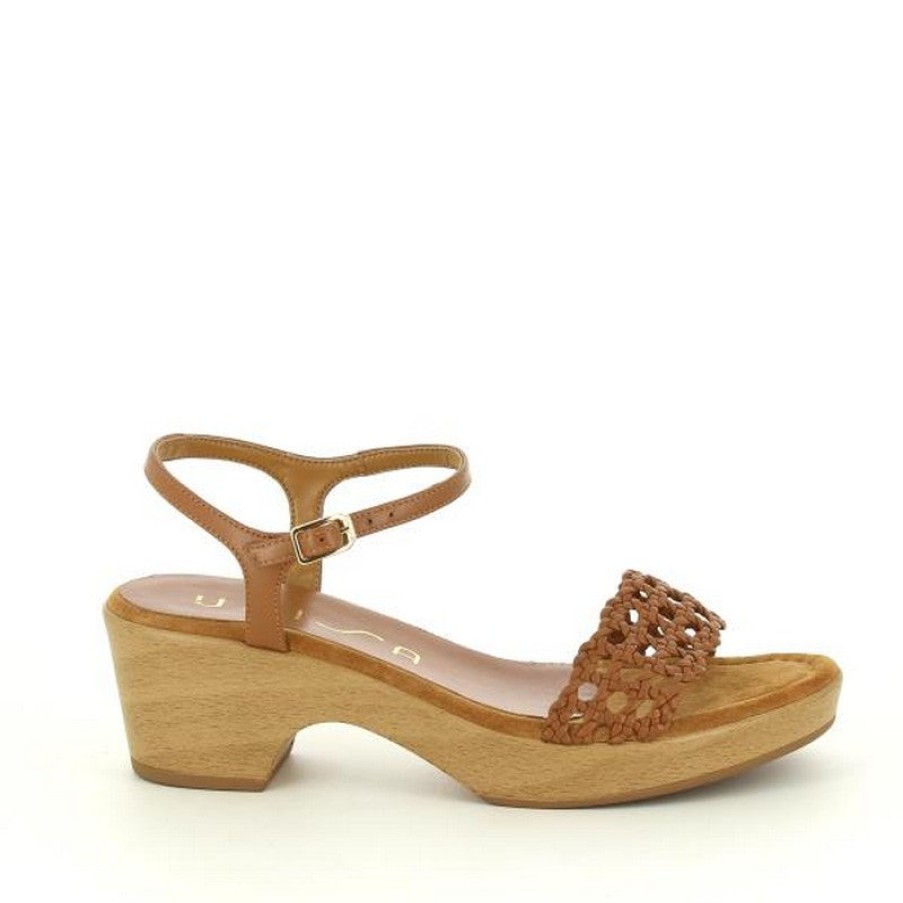 Womens Unisa | Unisa Ilobi Tan Heeled Sandal