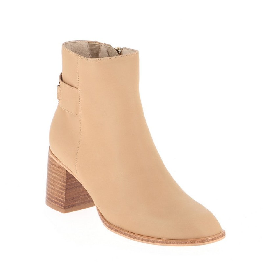 Womens Nude Ankle Boots | Nude Elsie Nude Heeled Ankle Boot