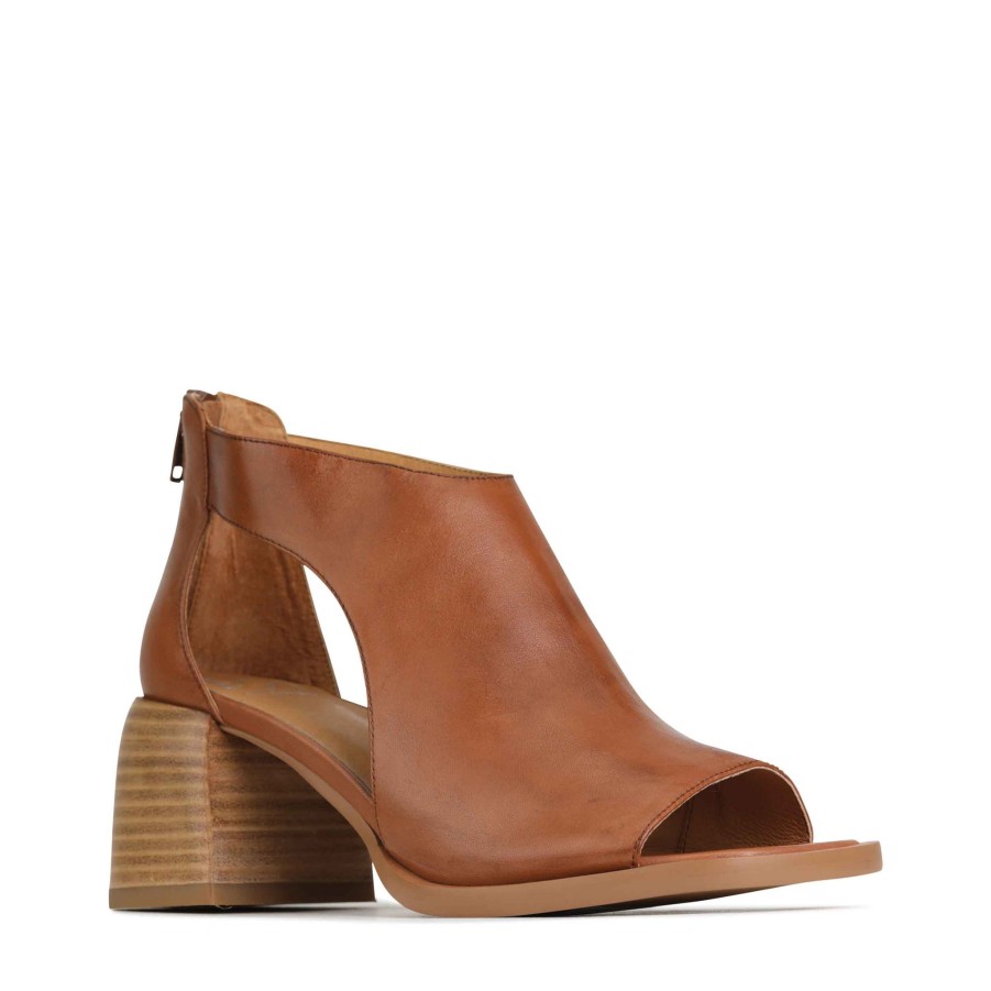 Womens Eos Mid Heels | Eos Isolde Tan Heeled Sandal