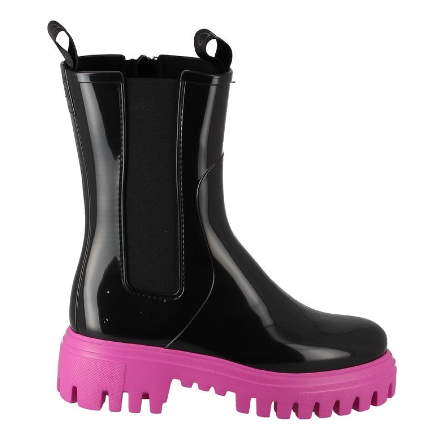 Womens Lemon Jelly | Lemon Jelly Grad Black/Pink Gum Boot