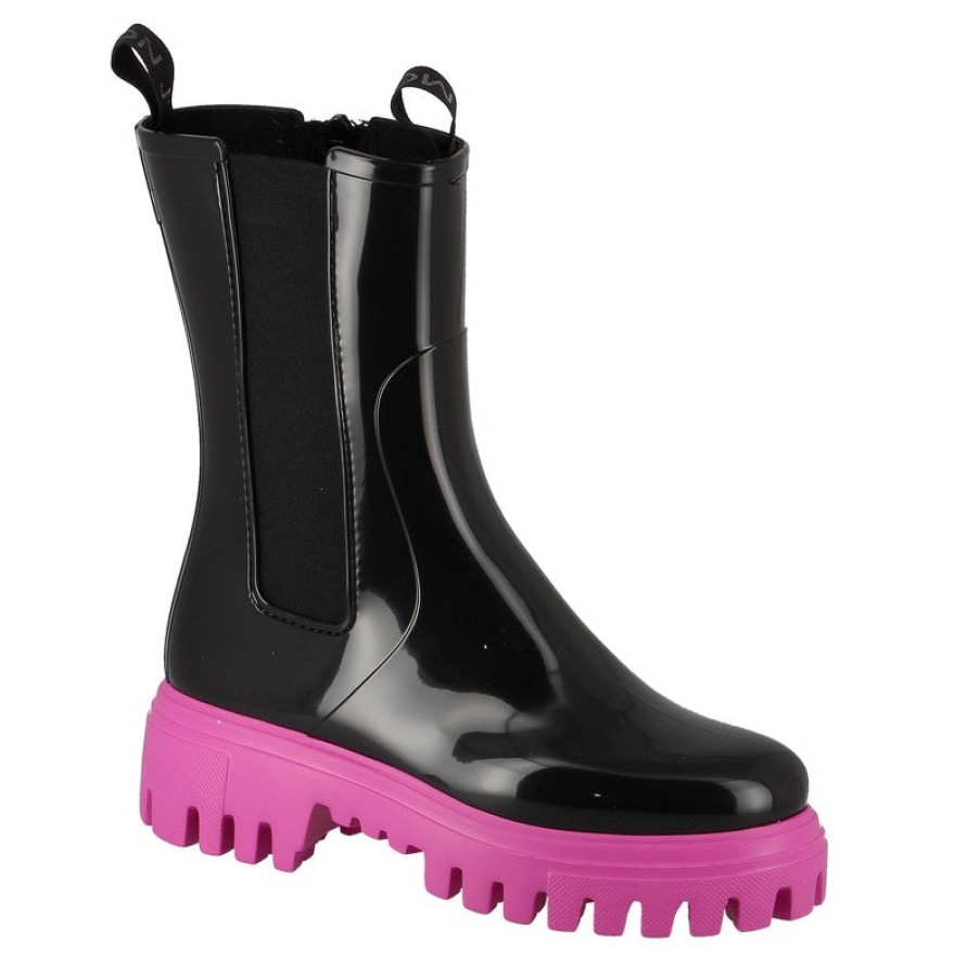 Womens Lemon Jelly | Lemon Jelly Grad Black/Pink Gum Boot