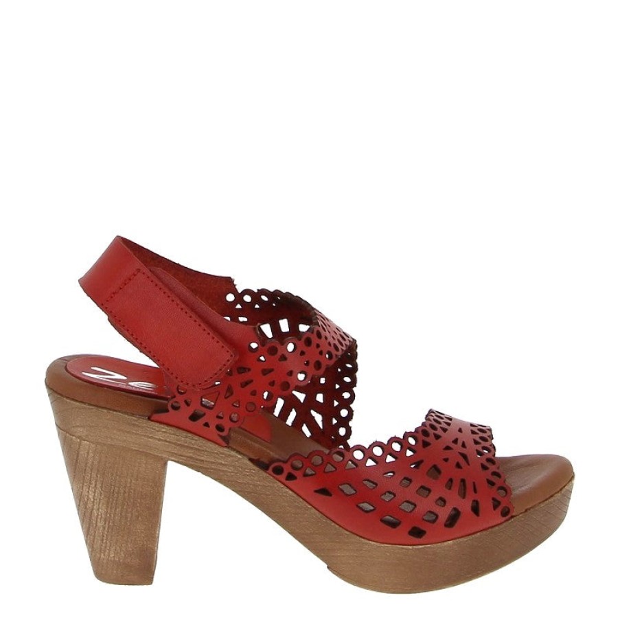 Edits Zeta | Zeta Frills Orange Heeled Sandal