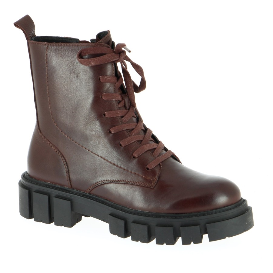 Womens Eos | Eos Febe Chestnut Combat Boot