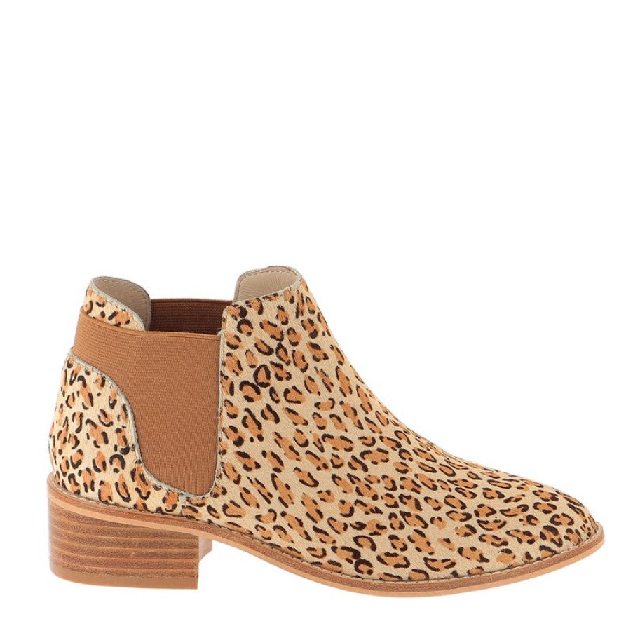 Womens Nude Ankle Boots | Nude Rylee Leopard Pony Ankle Boot