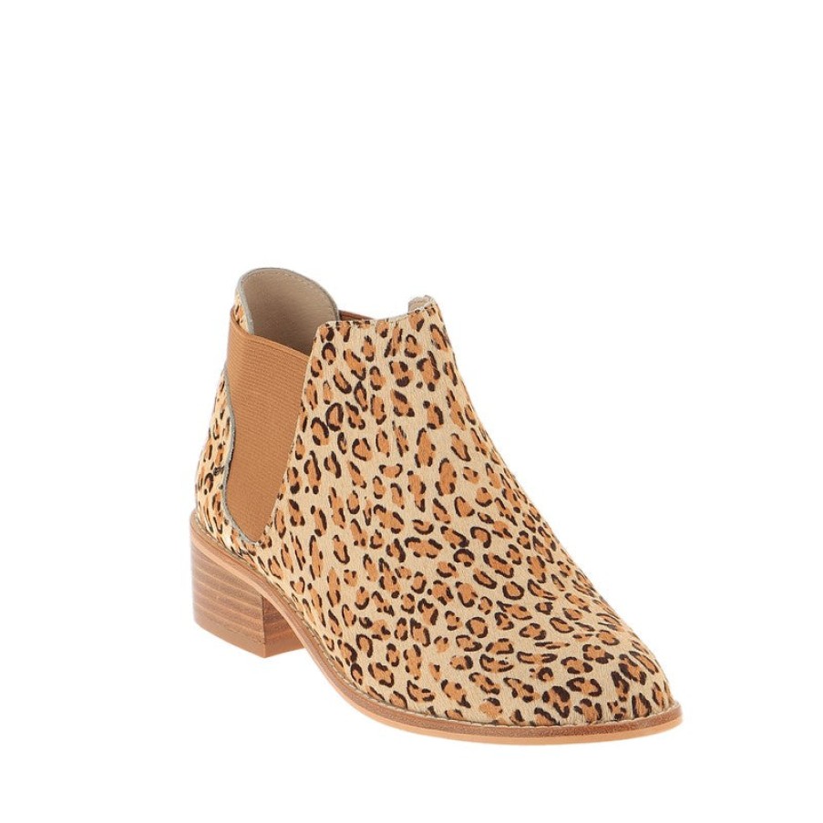 Womens Nude Ankle Boots | Nude Rylee Leopard Pony Ankle Boot