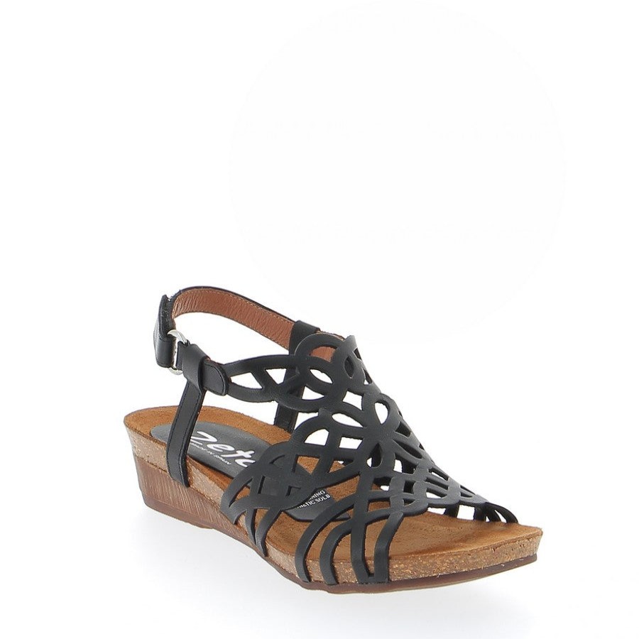 Womens Zeta Low Heels | Zeta Izabel Black Sandal