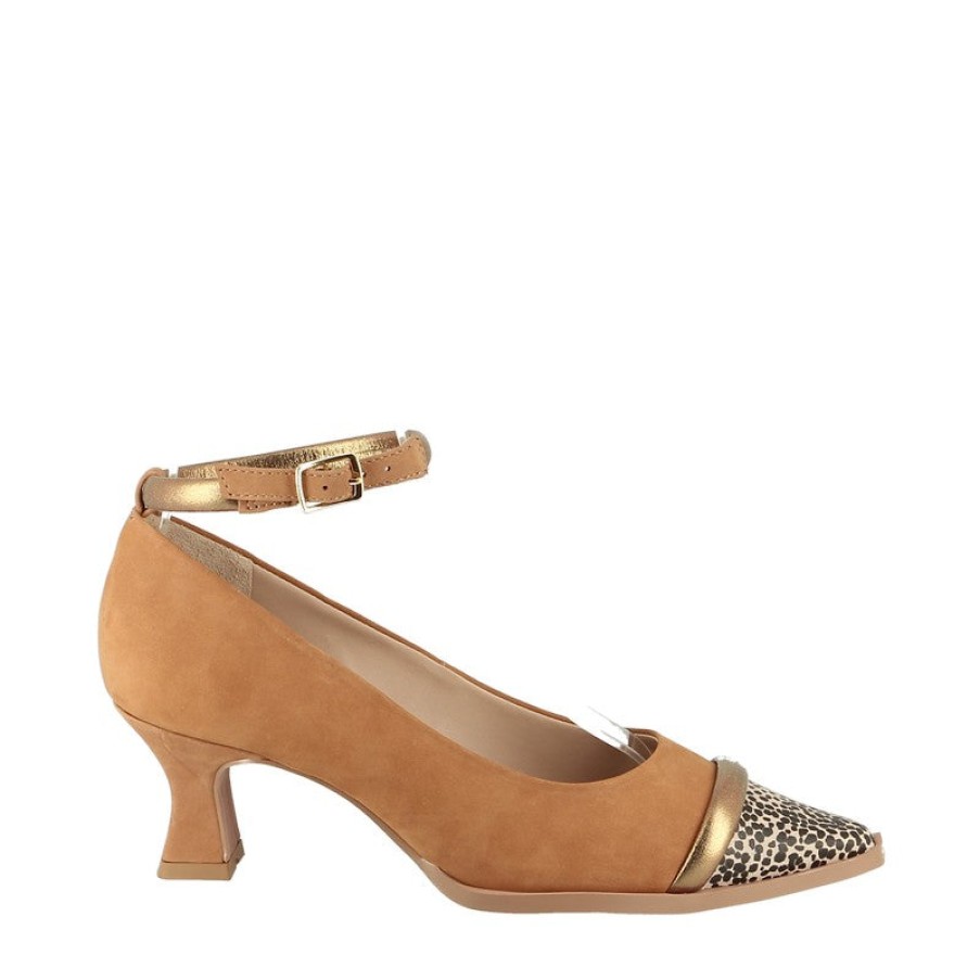 Womens Brazilio Mid Heels | Brazilio 5330008 Camel Mix Pump