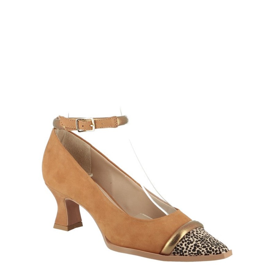 Womens Brazilio Mid Heels | Brazilio 5330008 Camel Mix Pump