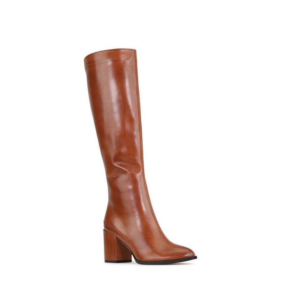 Womens Eos Knee High Boots | Eos Cashmere Brandy Knee High Boots