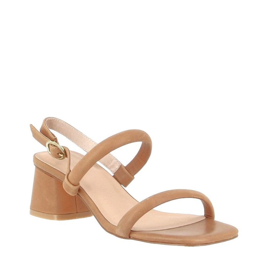 Womens Nude | Nude Lacee Tan Heeled Sandal