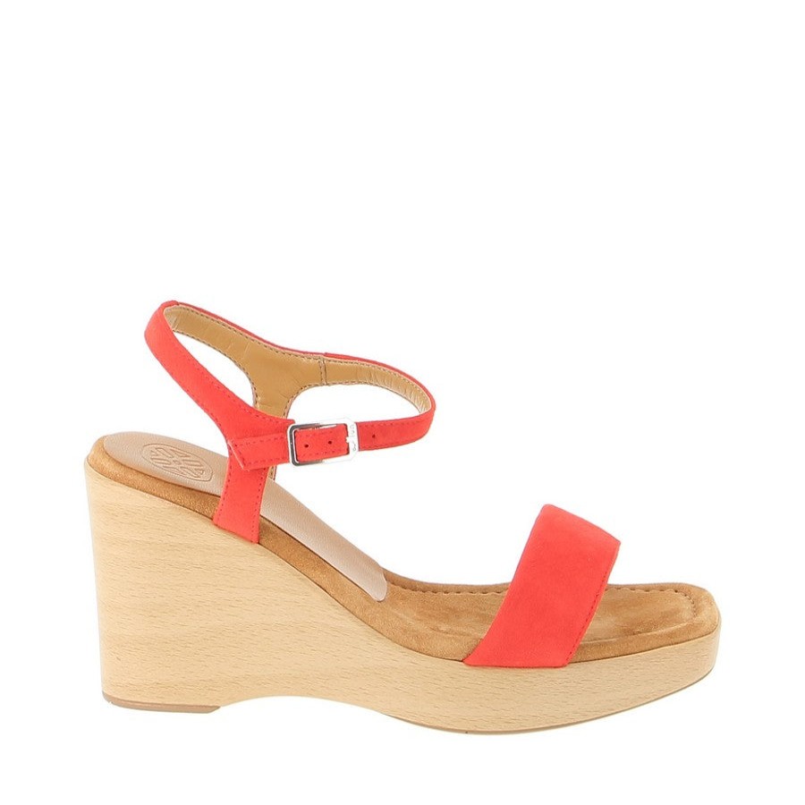 Womens Unisa | Unisa Rita Coral Wedge Sandal