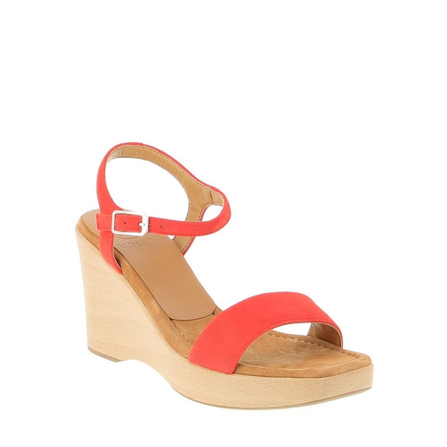 Womens Unisa | Unisa Rita Coral Wedge Sandal