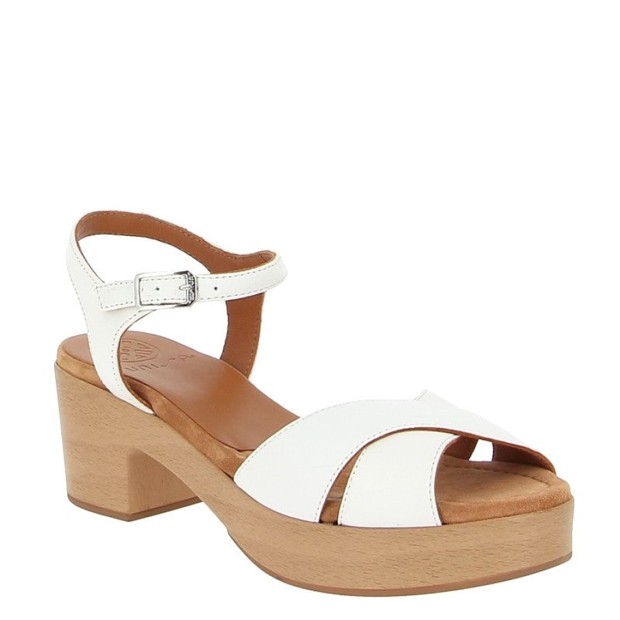 Womens Unisa | Unisa Iram White Platform Heel