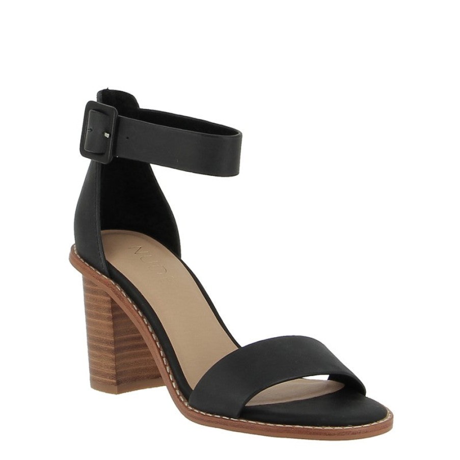 Womens Nude High Heels | Nude Grady Black Heeled Sandal