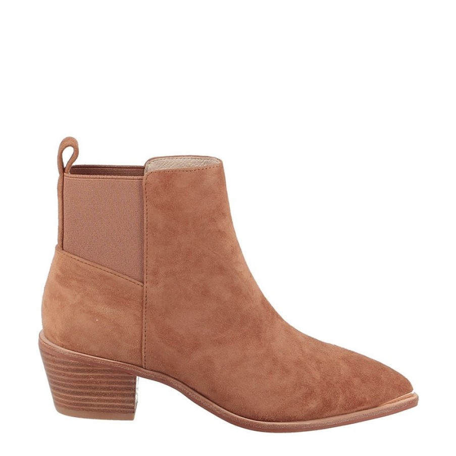 Womens Nude Ankle Boots | Nude Reese Tan Suede Ankle Boot