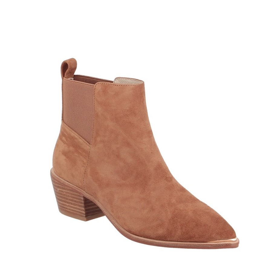 Womens Nude Ankle Boots | Nude Reese Tan Suede Ankle Boot