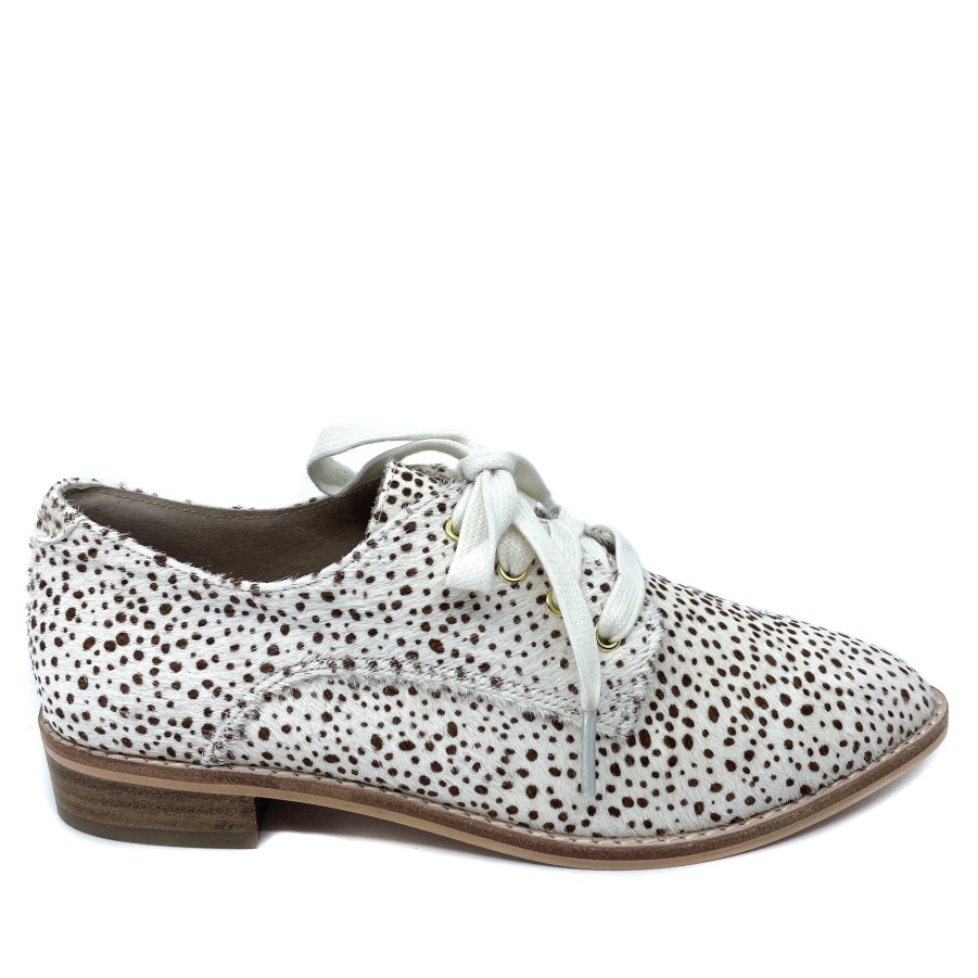 Womens Nude | Nude Delilah Tan Spot Lace Up Derby