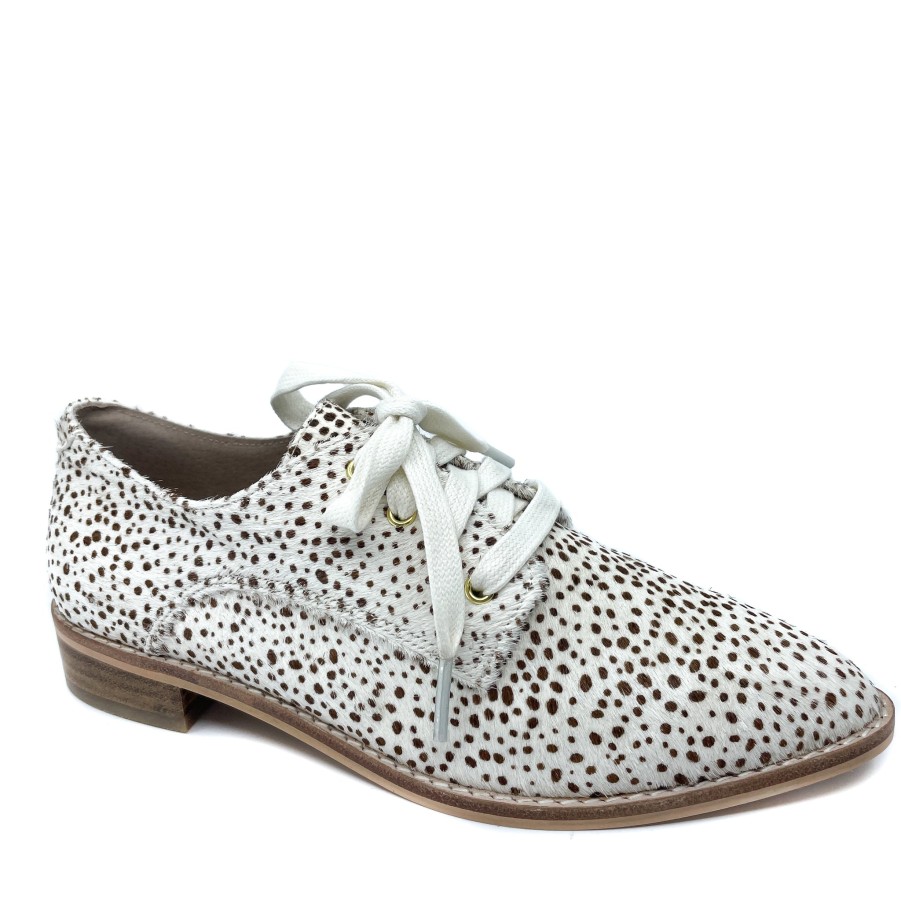 Womens Nude | Nude Delilah Tan Spot Lace Up Derby