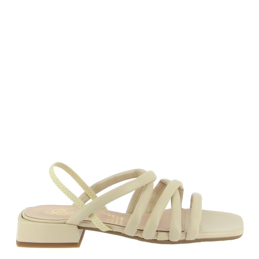 Womens Quait Low Heels | Quait 21021 Beige Slingback Sandal