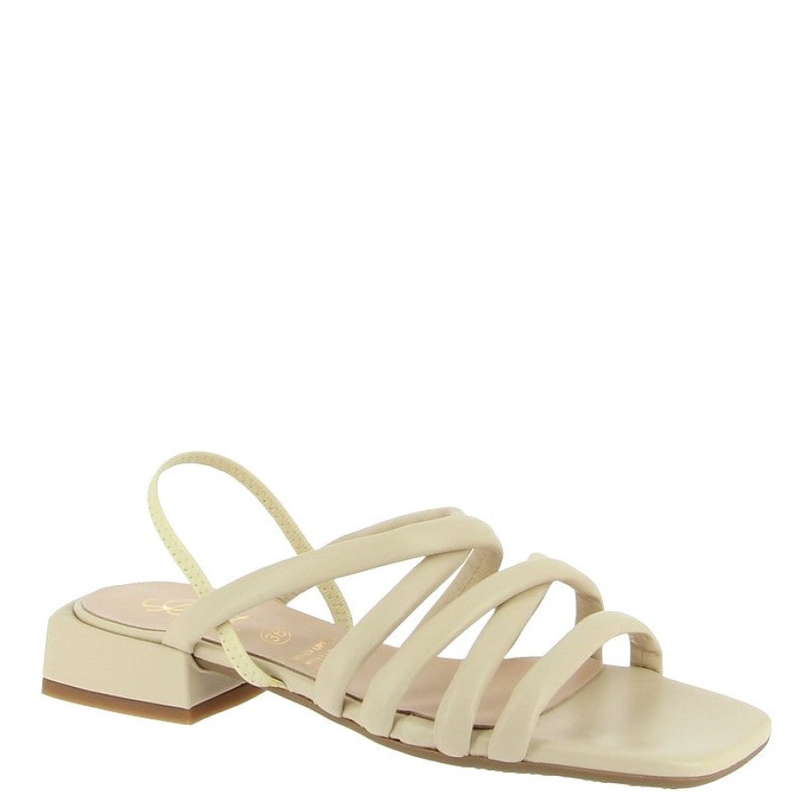 Womens Quait Low Heels | Quait 21021 Beige Slingback Sandal