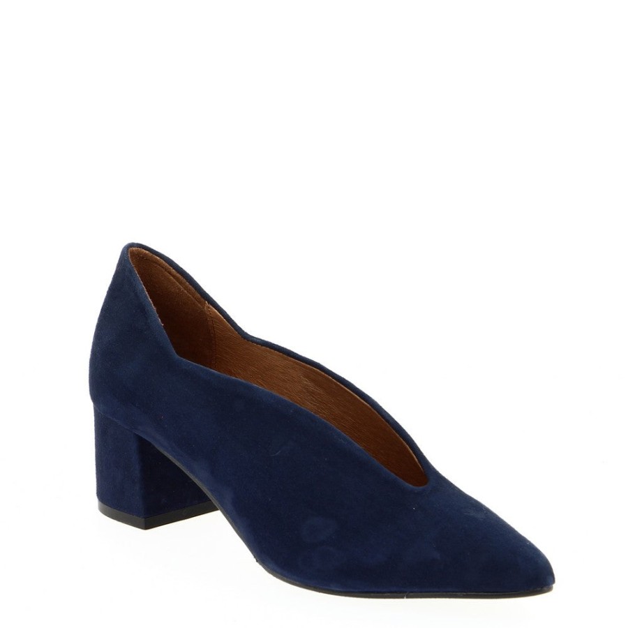 Womens Lokas Mid Heels | Lokas 18830 Navy