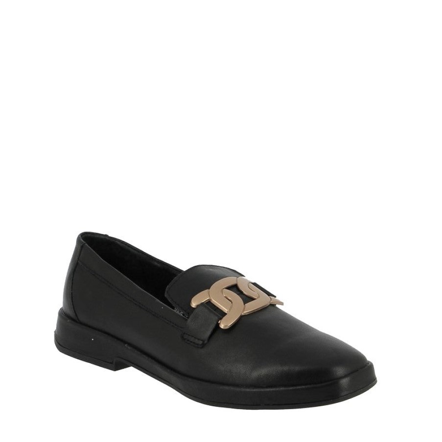 Womens Alfie & Evie | Alfie & Evie Luigi Black Loafer