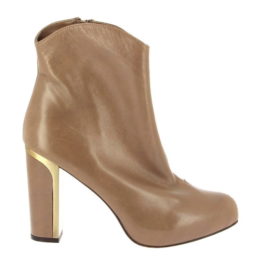 Womens Rebecca Sanver High Heels | Rebeca Sanver Meriva Taupe Ankle Boot