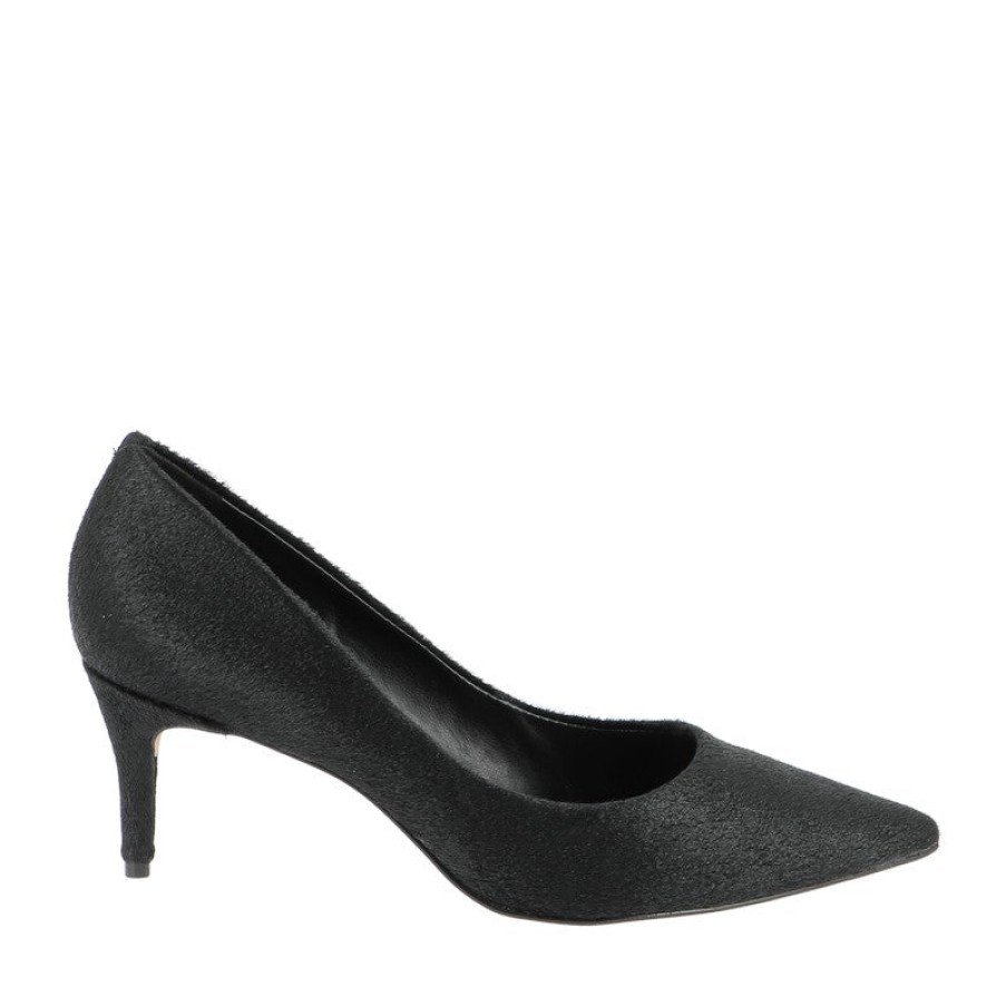 Womens Sempre Di Mid Heels | Sempre Di 160004 Black Pony