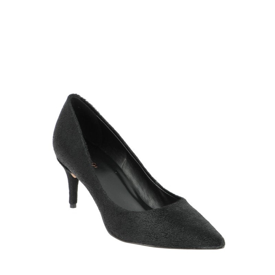 Womens Sempre Di Mid Heels | Sempre Di 160004 Black Pony