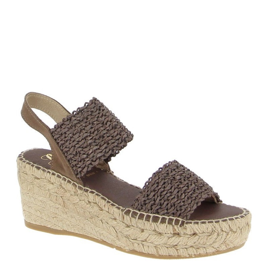 Womens Juncal Aguirre | Juncal Aguirre 2525 Brown Wedge Espadrille