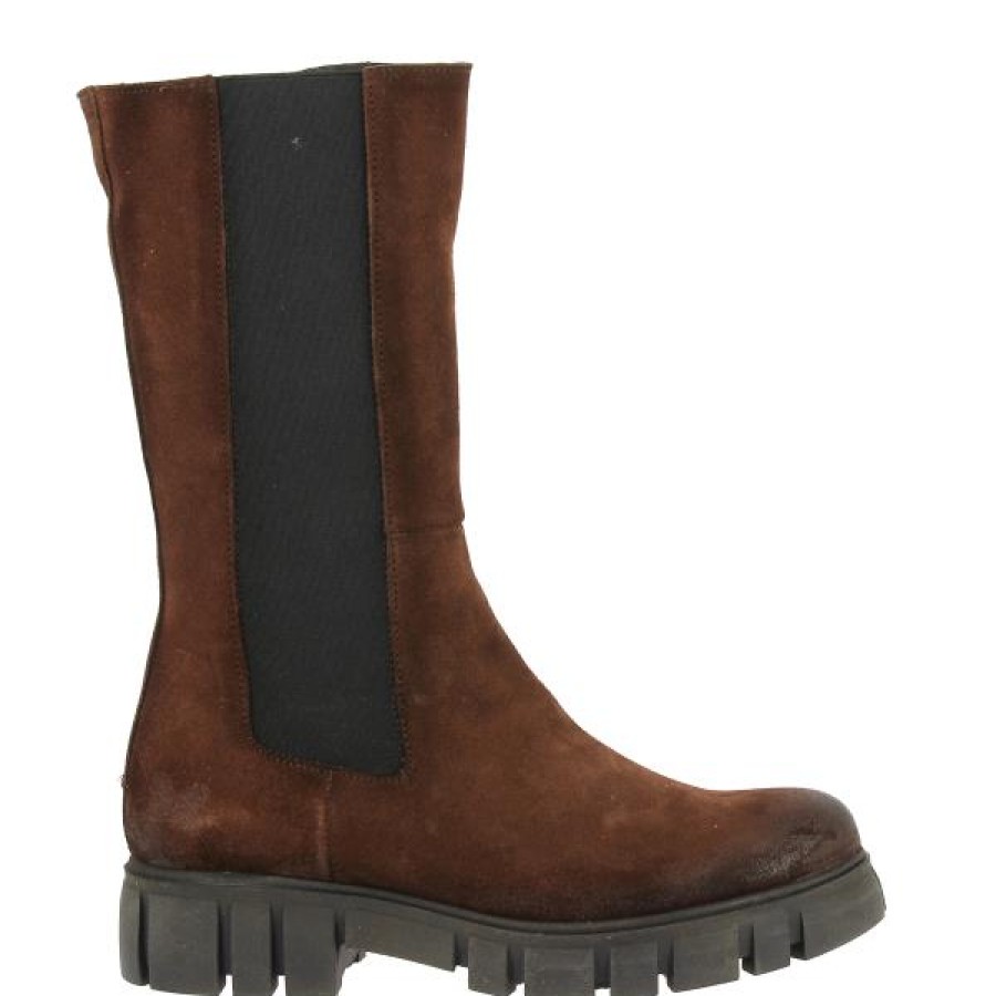 Womens Felmini Mid Calf Boots | Felmini C805 Brown Calf Boot