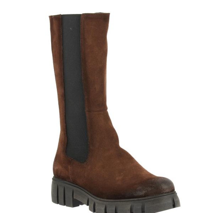 Womens Felmini Mid Calf Boots | Felmini C805 Brown Calf Boot