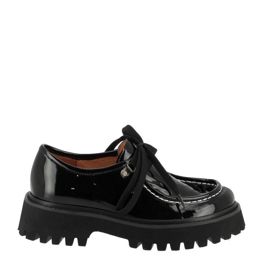 Womens Mollini | Mollini Sheridan Black Patent Chunky Loafer