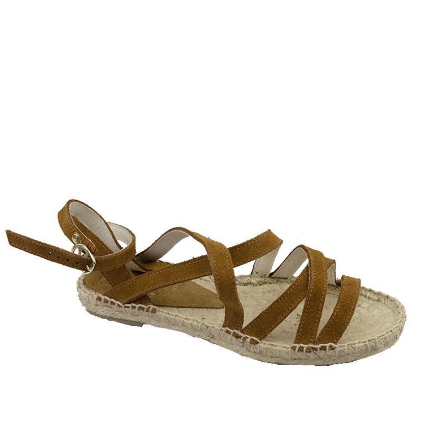 Womens Calzanor | Calzanor 1417 Tan Flat Sandal