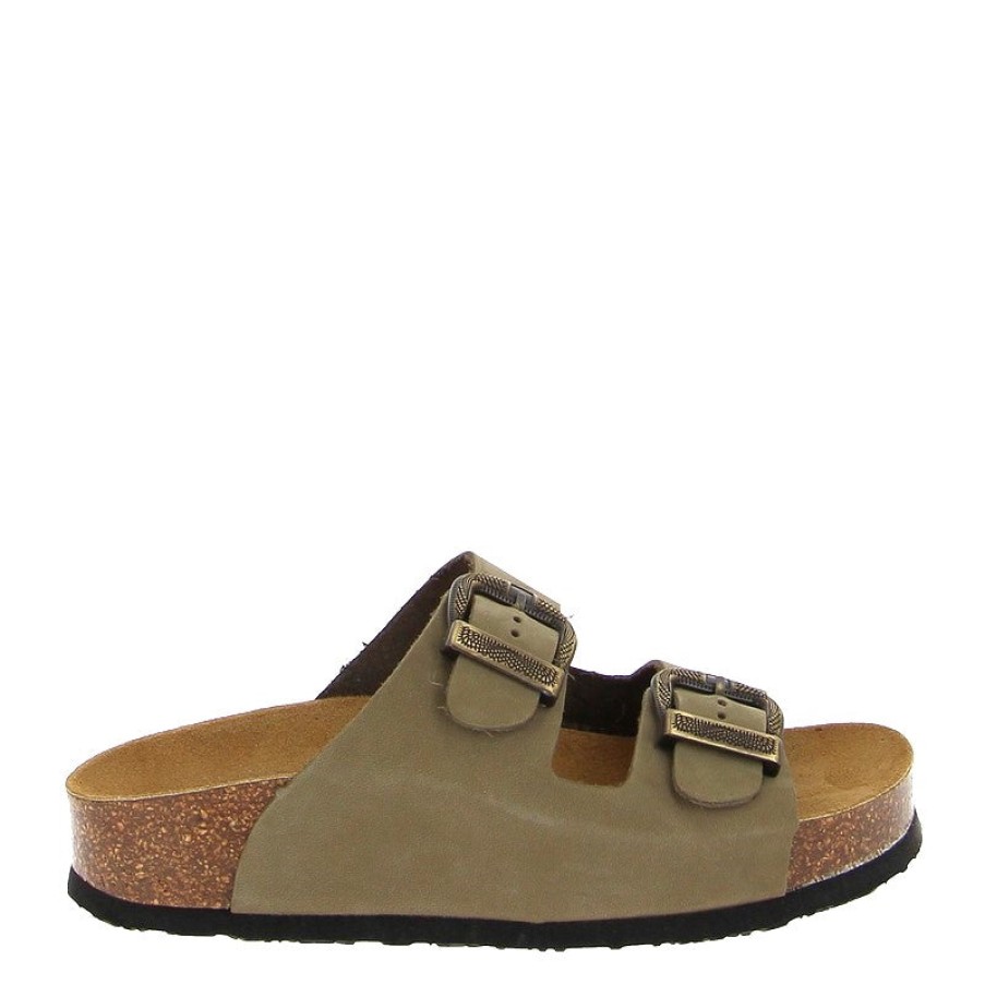 Womens Plakton | Plakton 340010 Western Khaki Slide