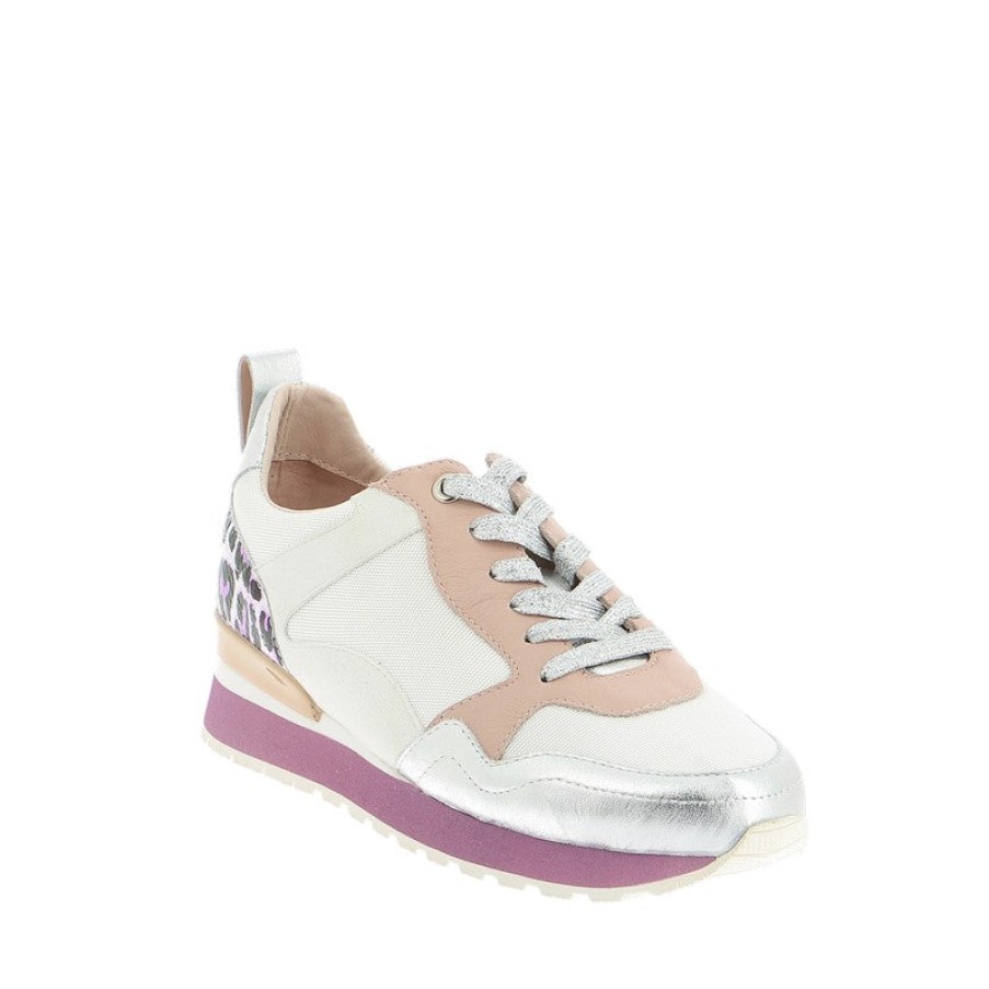 Edits Mollini | Mollini Tazen White/Pink Leopard Sneaker