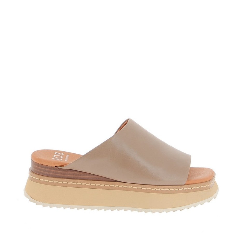 Womens Eos | Eos Tone Taupe Platform Slide