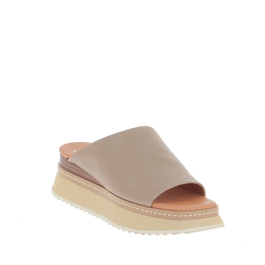 Womens Eos | Eos Tone Taupe Platform Slide