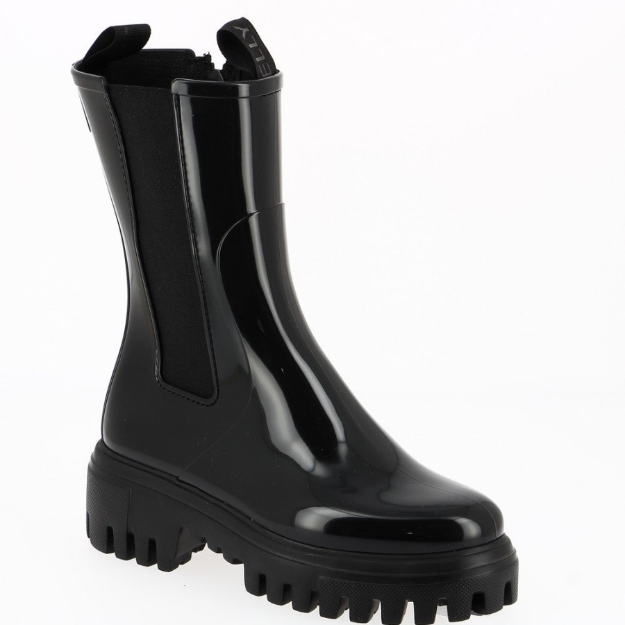 Womens Lemon Jelly | Lemon Jelly City Black Gum Boot