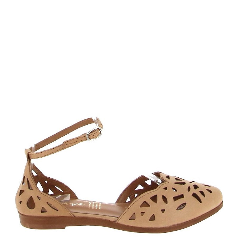 Womens Wave Low Heels | Wave 23082 Nude Mary Jane