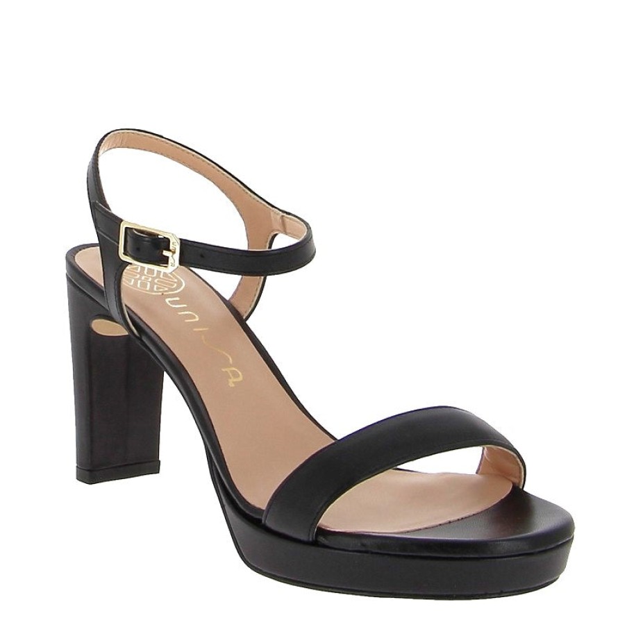 Womens Unisa High Heels | Unisa Soro Black Platform Heeled Sandal