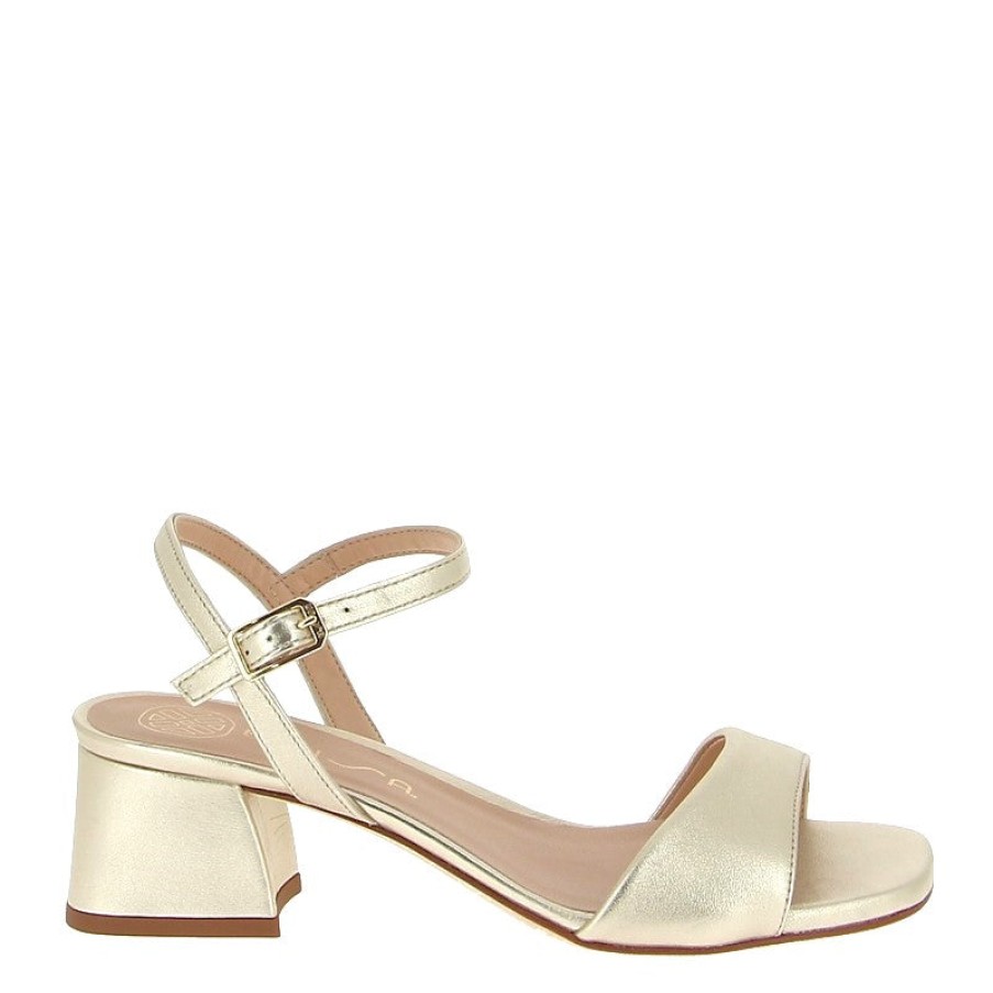 Edits Unisa | Unisa Kirk Gold Heeled Sandal