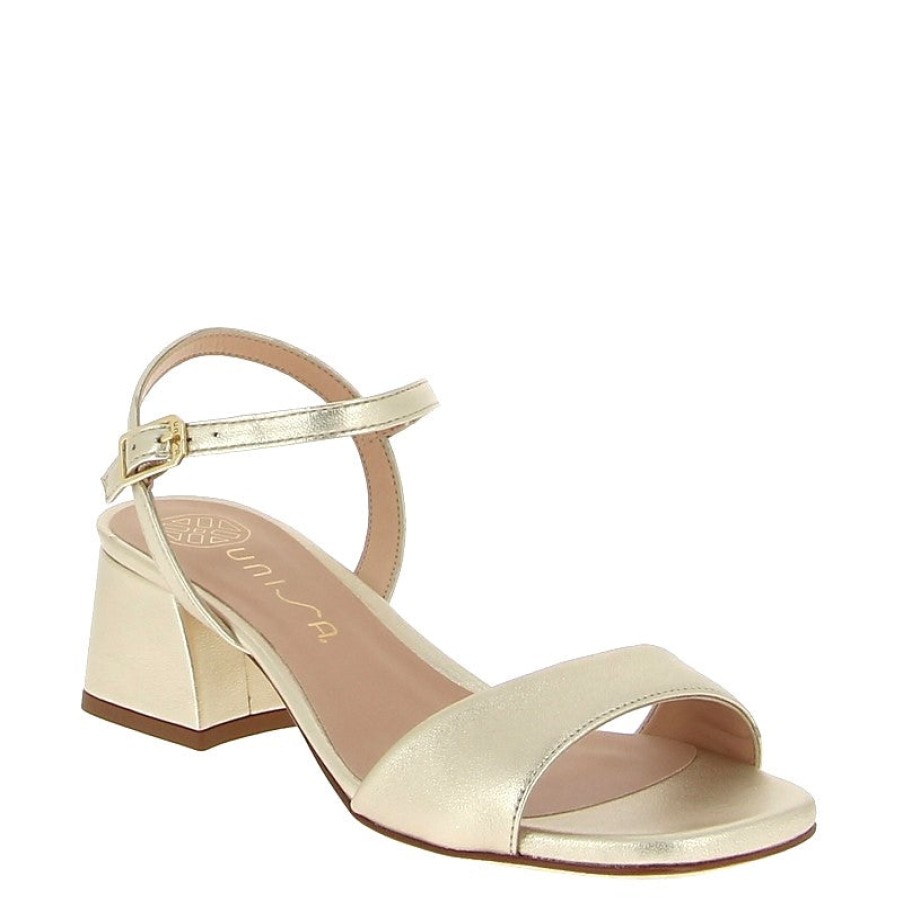 Edits Unisa | Unisa Kirk Gold Heeled Sandal