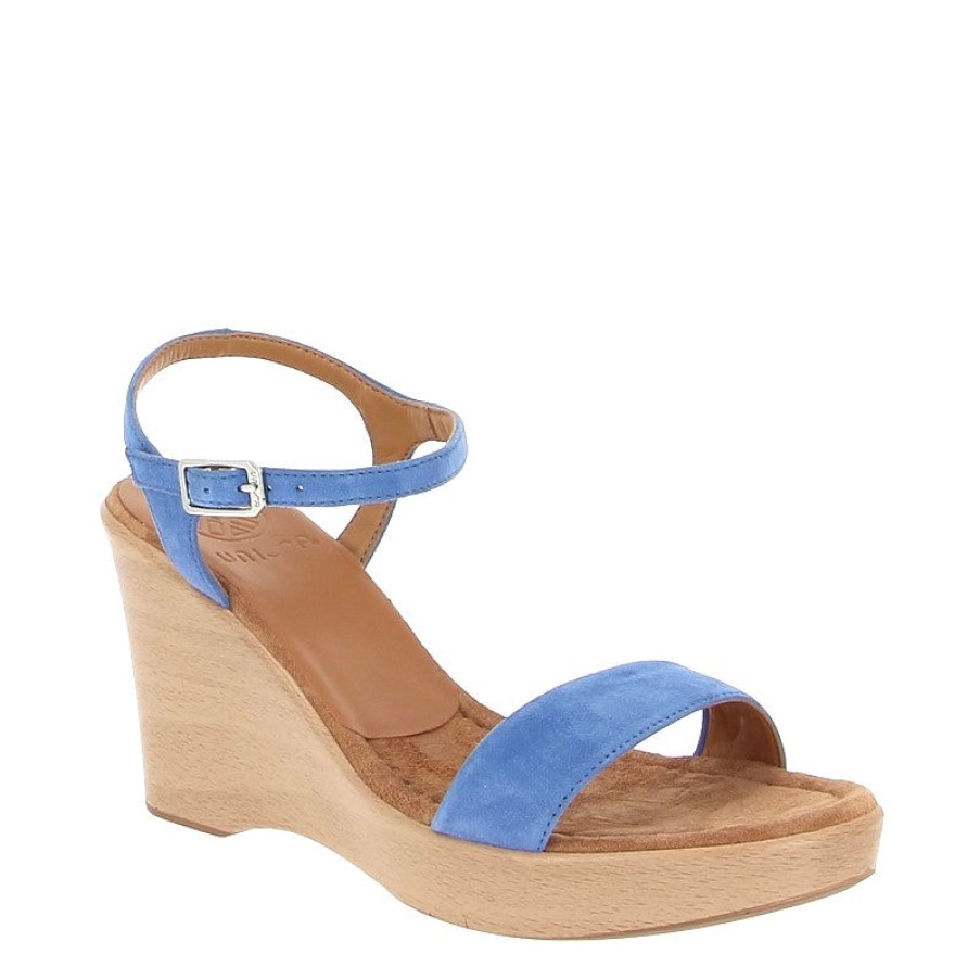 Edits Unisa | Unisa Rita Blue Wedge Sandal