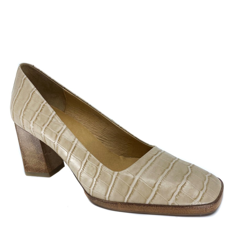 Womens Neo X High Heels | Neo X Angel Cream Croc