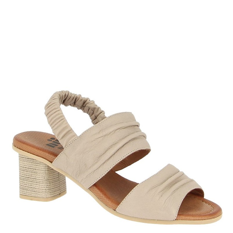 Womens Nu By Neo Low Heels | Nu By Neo Harmony Taupe Slingback Sandal