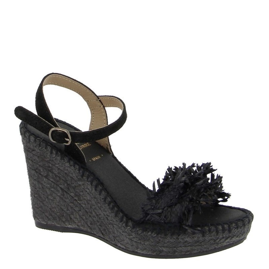 Womens Juncal Aguirre | Juncal Aguirre 2659 Black Wedge Espadrille