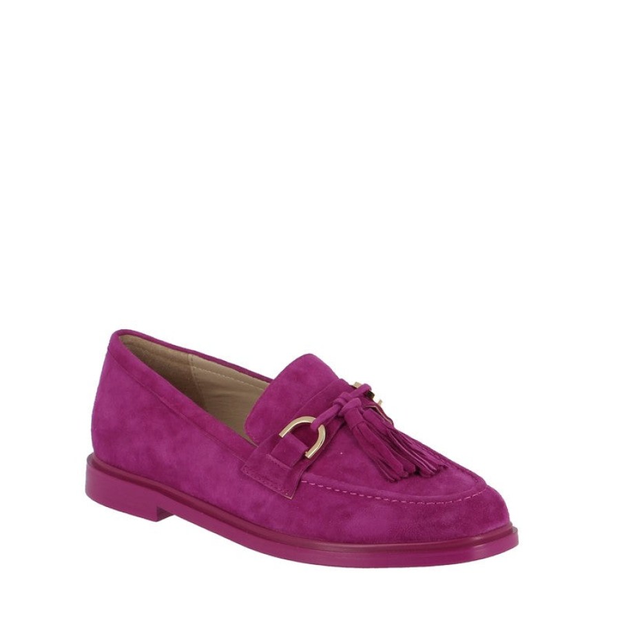 Womens Mollini | Mollini Gelly Magenta Suede Loafer