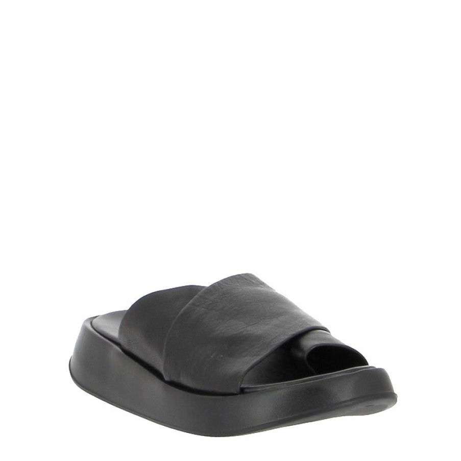 Womens Sempre Di Low Heels | Sempre Di 03-976 Black Slide